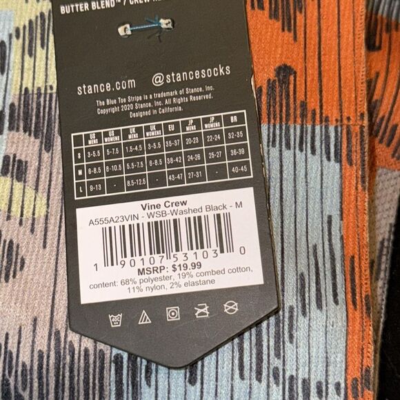 STANCE UNISEX BUTTERBLEND WITH INFIKNIT CREW HEIGHT CASUAL MID CUSHION MED NWT - Picture 4 of 6